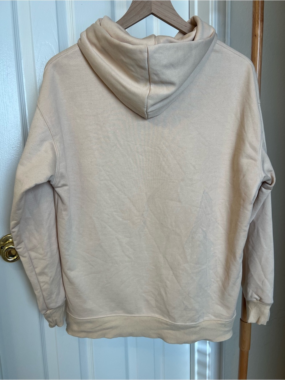 Essentials Men's Beige Pullover Hoodie with Minimal Print - Picture 5 of 7